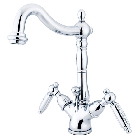 Kingston Brass Victorian 2-Handle Bthrm Faucet W/Brass Pop-Up & Cover Plate Chrome KS1431GL